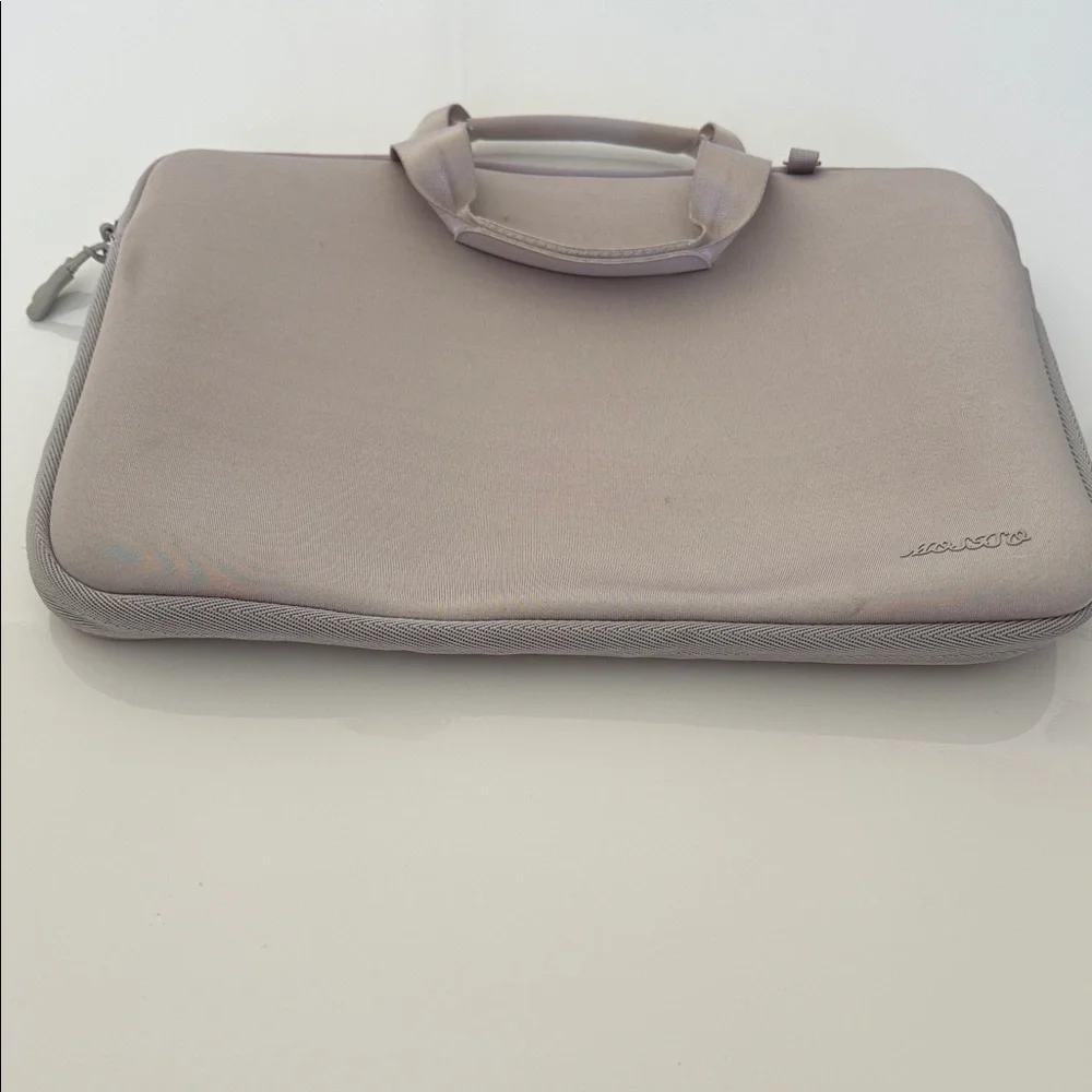 Silver Laptop Briefcase with Padded Handle